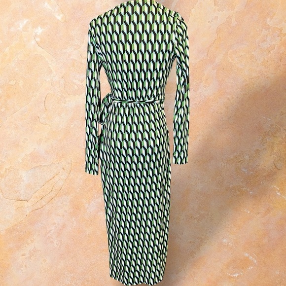NWT Diane von Furstenberg for Target Long Sleeve Midi Geo Print Wrap Dress XS - Picture 12 of 16